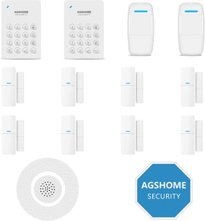AgsHome Wireless Alarm System Compatible with Alexa, Google Assistant