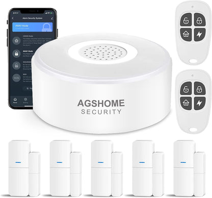 AgsHome Alarme maison sans Fil Intelligent WiFi - Alarme de Porte